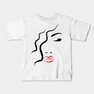 Woman Silhouette Kids T-Shirt